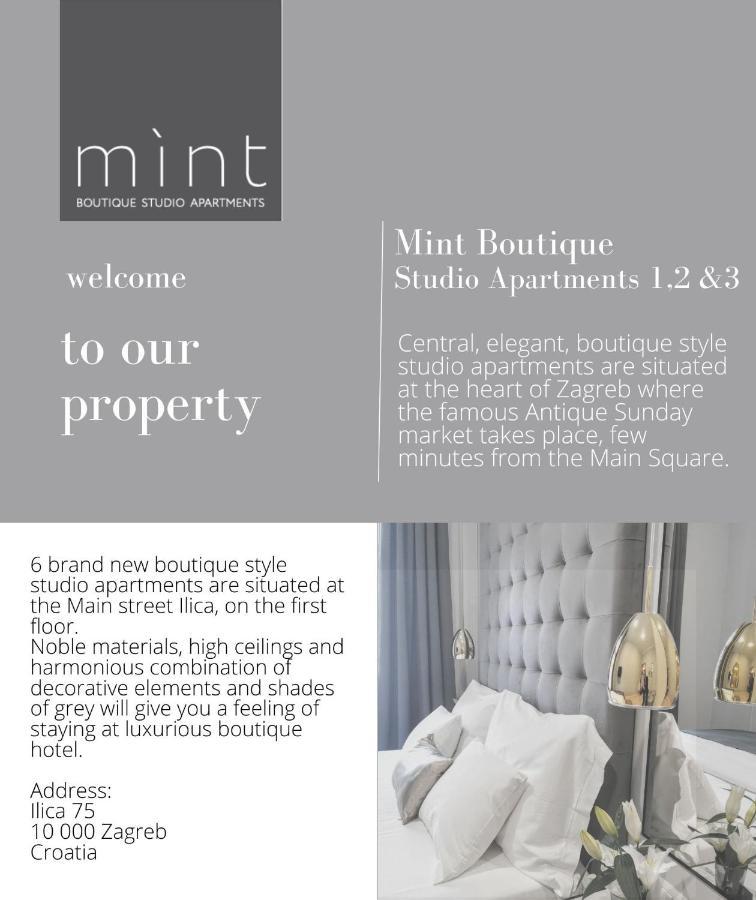 Mint Boutique Studio Apartments 3 Zagreb Exterior photo